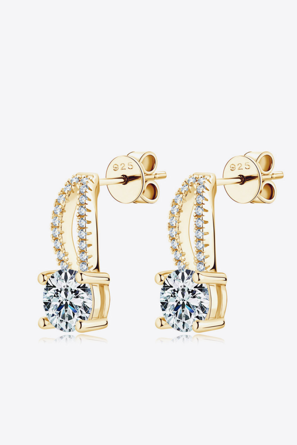 1 Carat Moissanite 925 Sterling Silver Earrings - Pahabu - Women's Clothing & Shop