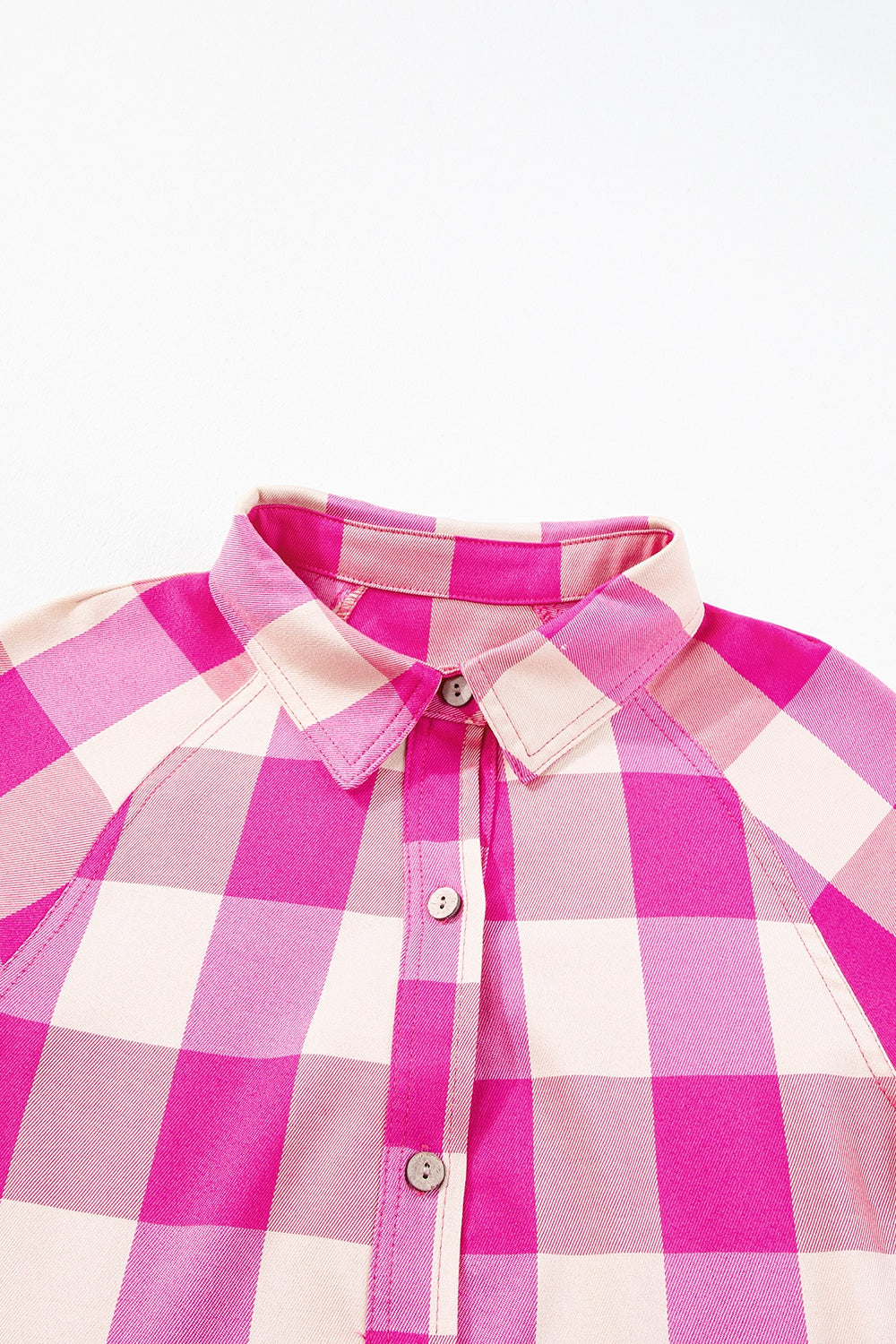 Plaid Button Up Long Sleeve Shirt Dress - Pahabu - Women's Clothing & Shop