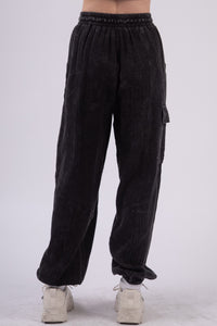 VERY J Washed Woven Crinkle Gauze Drawstring Pants