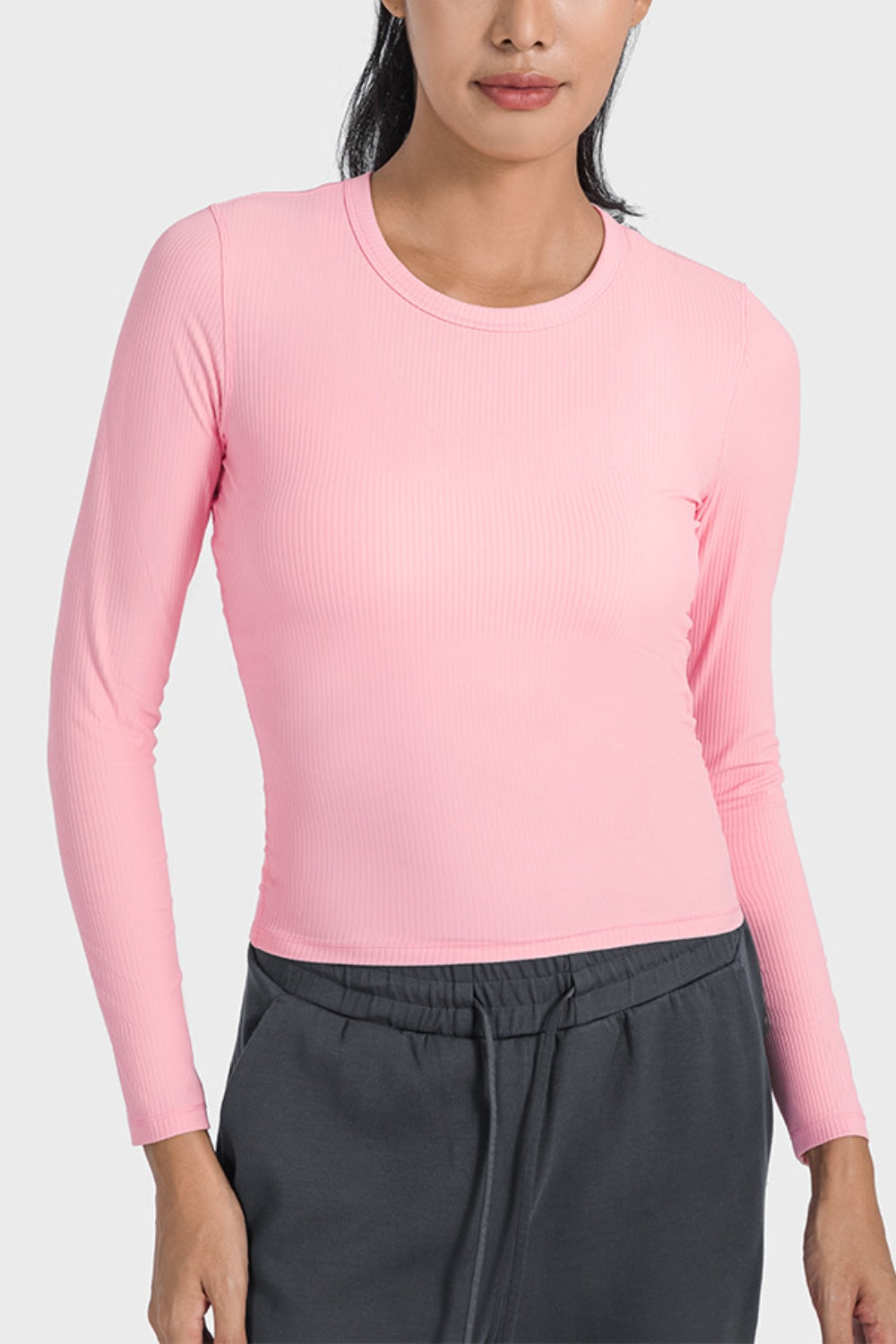 Millennia Round Neck Long Sleeve Sports Top - Pahabu - Women's Clothing & Shop
