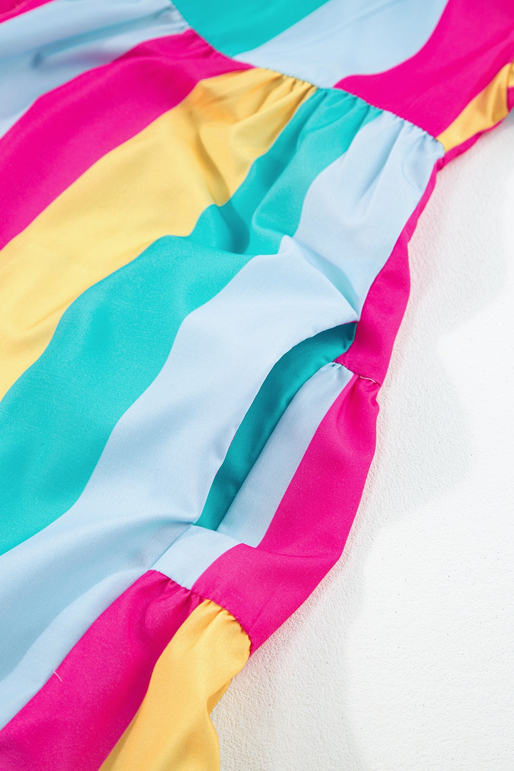 Color Block Half Sleeve Mini Dress - Pahabu - Women's Clothing & Shop