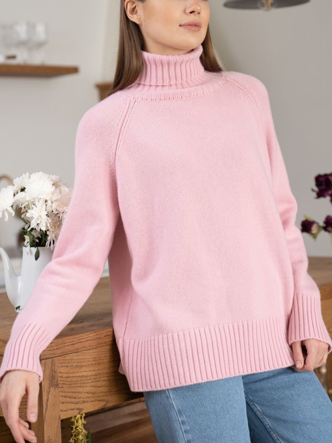 Turtle Neck Raglan Sleeve Sweater - Pahabu - Women's Clothing & Shop