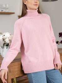 Turtle Neck Raglan Sleeve Sweater - Pahabu - Women's Clothing & Shop