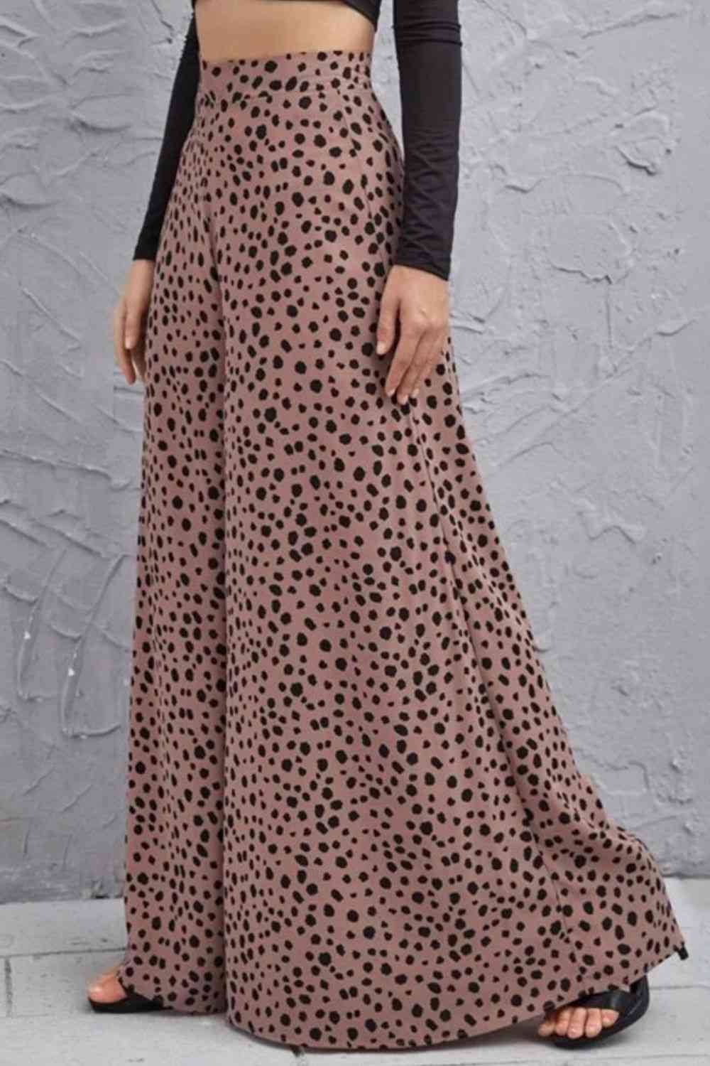 Animal Print High-Rise Culottes - Pahabu - Women's Clothing & Shop