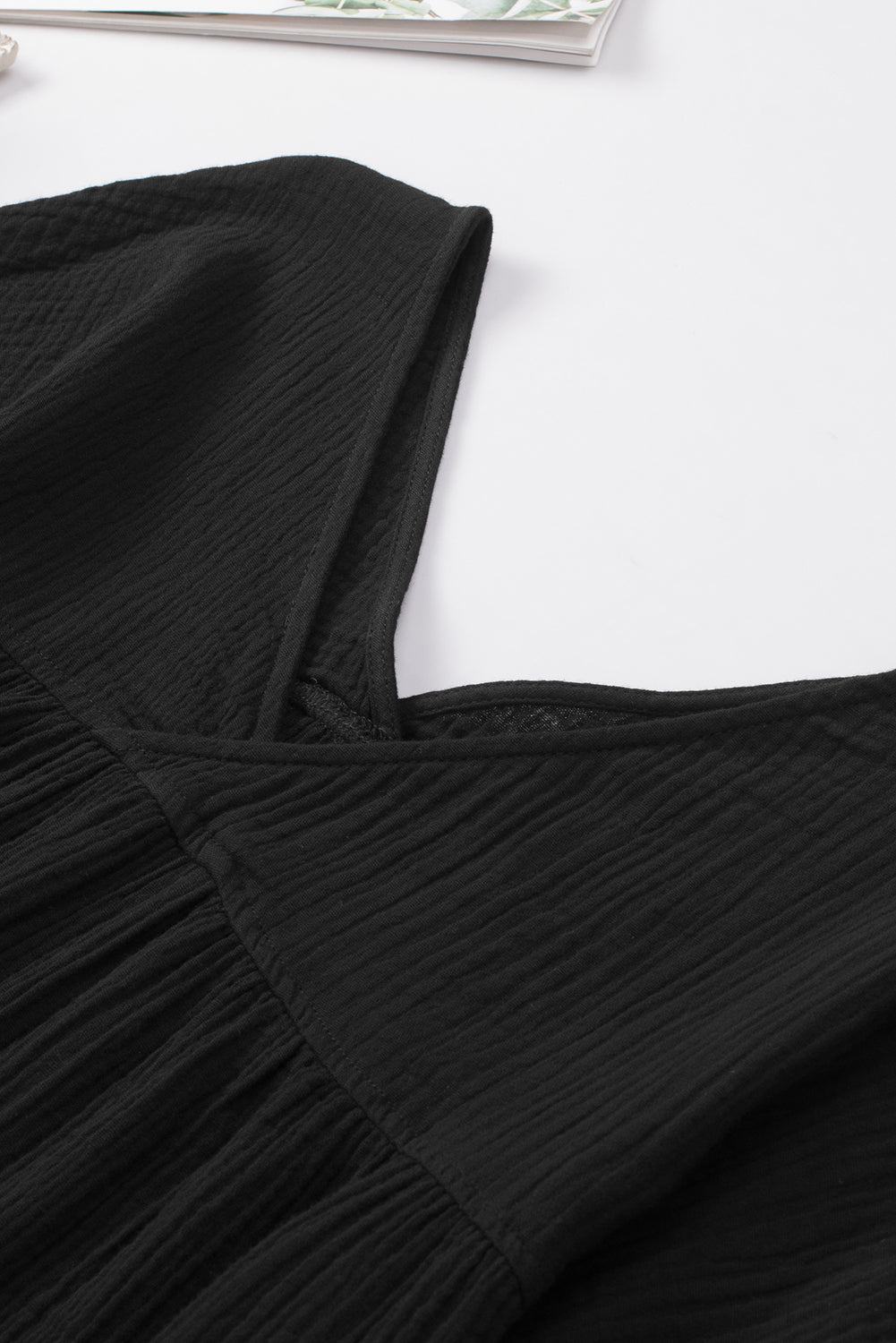 Dropped Shoulder V-Neck Blouse - Pahabu - Women's Clothing & Shop
