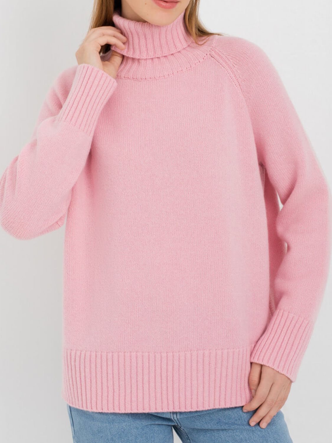 Turtle Neck Raglan Sleeve Sweater - Pahabu - Women's Clothing & Shop