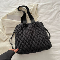 Drawstring Bubble Texture Tote Bag - Pahabu - Women's Clothing & Shop