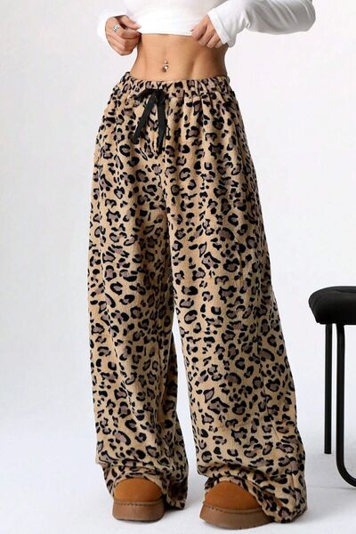 Leopard Wide Leg Pants - Pahabu - Women's Clothing & Shop