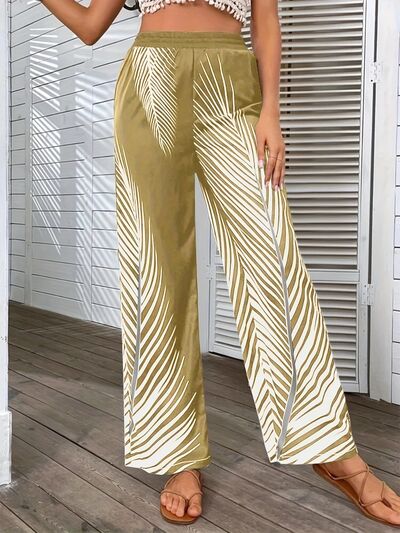 Printed Wide Leg Pants - Pahabu - Women's Clothing & Shop