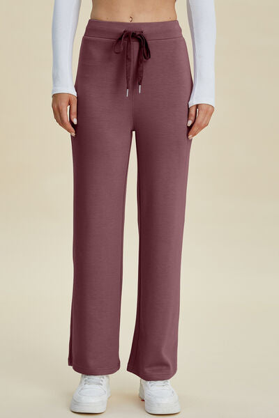 Basic Bae Full Size Air Scuba Drawstring Wide Leg Pants - Pahabu - Women's Clothing & Shop