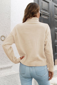 Turtleneck Long Sleeve Sweater - Pahabu - Women's Clothing & Shop
