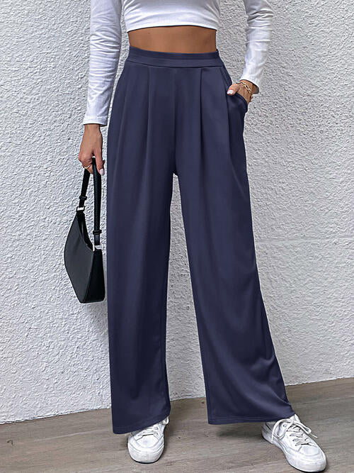 Perfee High Waist Straight Pants - Pahabu - Women's Clothing & Shop