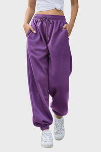 Elastic Waist Joggers with Pockets - Pahabu - Women's Clothing & Shop