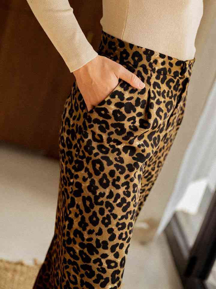 Leopard Wide Leg Pants - Pahabu - Women's Clothing & Shop