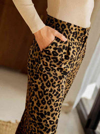 Leopard Wide Leg Pants - Pahabu - Women's Clothing & Shop