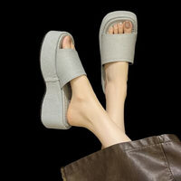 Open Front Platform Sandals - Pahabu - Women's Clothing & Shop