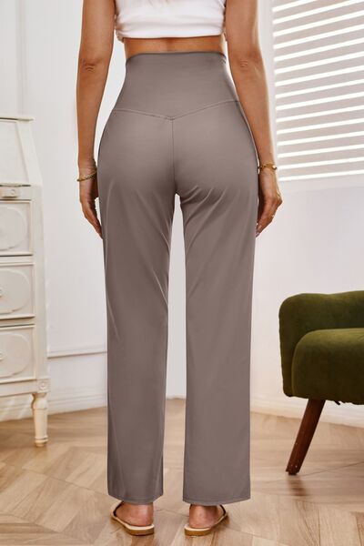 High Waist Wide Leg Pants with Pockets - Pahabu - Women's Clothing & Shop