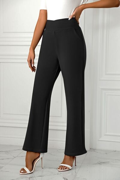 High Waist Straight Leg Pants - Pahabu - Women's Clothing & Shop