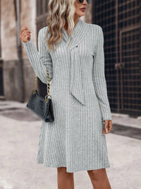 Ribbed Long Sleeve Sweater Dress - Pahabu - Women's Clothing & Shop