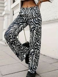 Full Size Animal Print Elastic Waist Pants - Pahabu - Women's Clothing & Shop