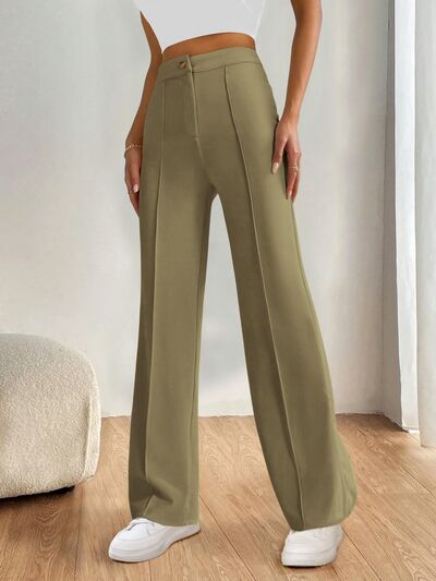 High Waist Wide Leg Pants - Pahabu - Women's Clothing & Shop