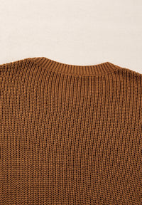 Pearl Detail Round Neck Long Sleeve Sweater - Pahabu - Women's Clothing & Shop