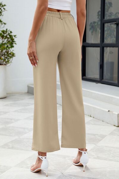 Pocketed High Waist Pants - Pahabu - Women's Clothing & Shop