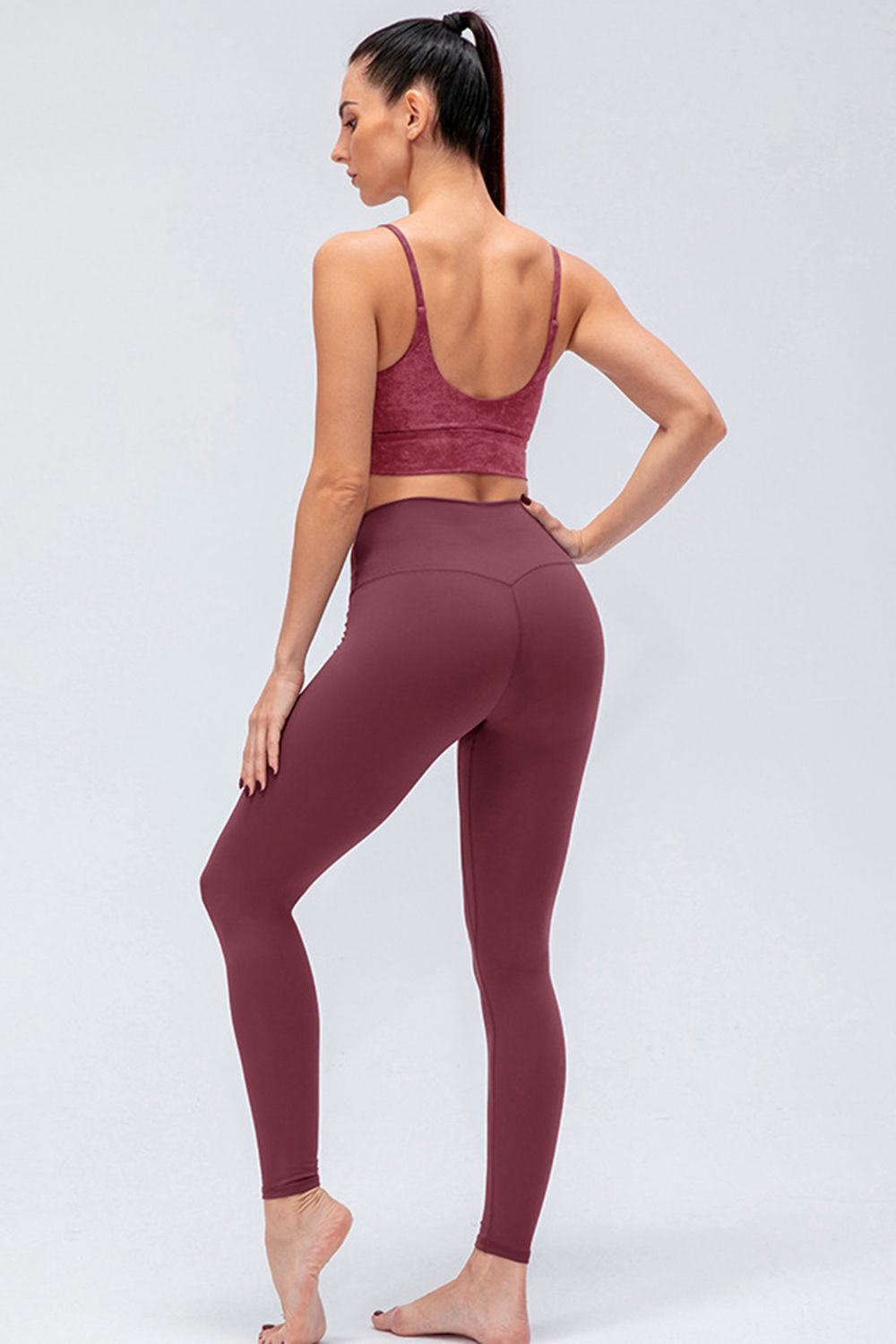 Wide Waistband Slim Fit Active Leggings - Pahabu - Women's Clothing & Shop