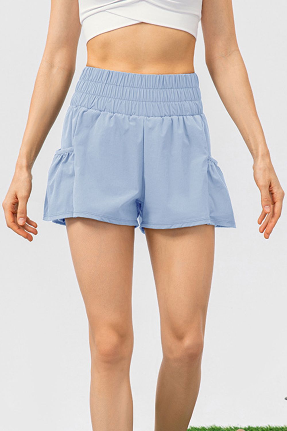 Elastic Waist Pocketed Active Shorts - Pahabu - Women's Clothing & Shop