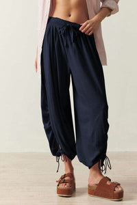 Drawstring Ruched Pants - Pahabu - Women's Clothing & Shop