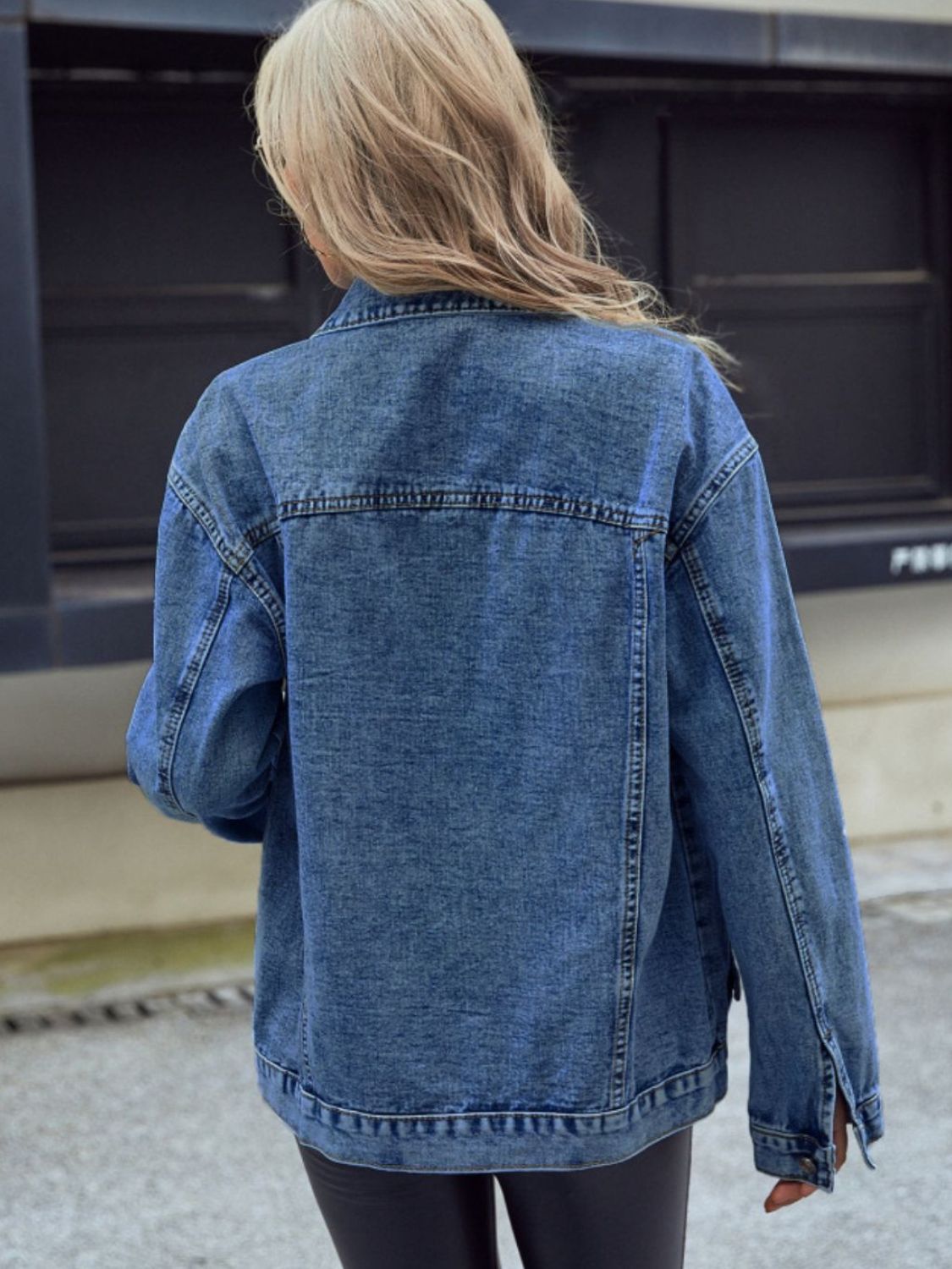 Pocketed Button Down Collared Neck Denim Top - Pahabu - Women's Clothing & Shop