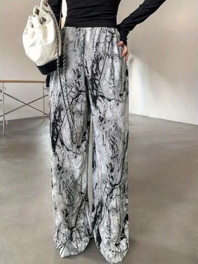Printed Wide Leg Pants - Pahabu - Women's Clothing & Shop