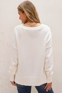 US Flag Round Neck Long Sleeve Knit Top - Pahabu - Women's Clothing & Shop