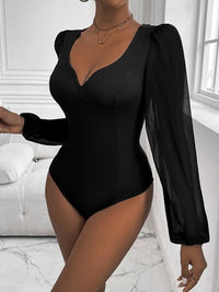 Perfee Sweetheart Neck Long Sleeve Bodysuit - Pahabu - Women's Clothing & Shop