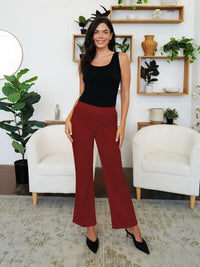 FAM-FAM Elastic Waist Bootcut Pants - Pahabu - Women's Clothing & Shop