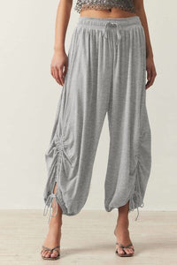 Drawstring Ruched Pants - Pahabu - Women's Clothing & Shop