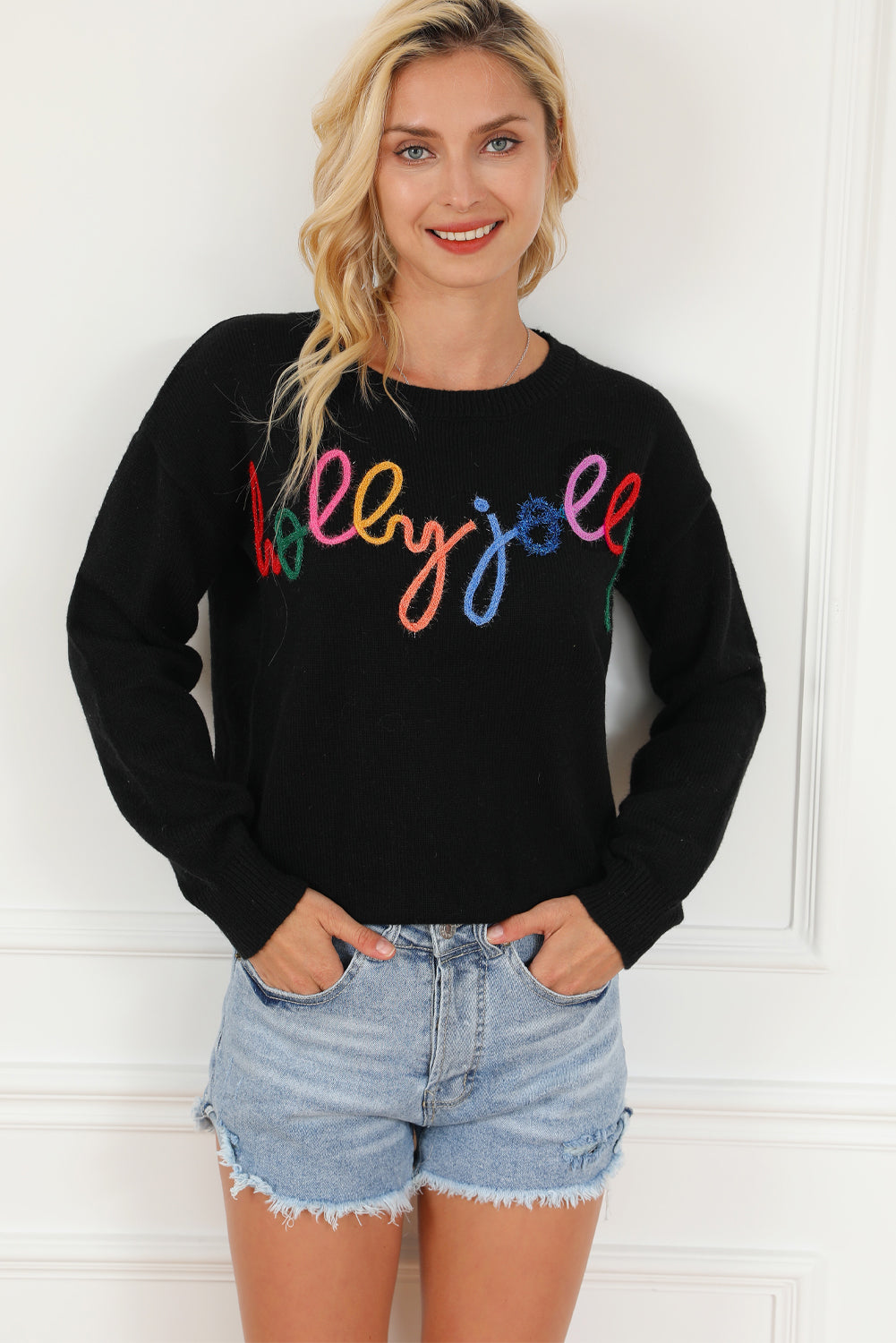 Round Neck Long Sleeve Sweater - Pahabu - Women's Clothing & Shop