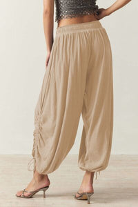 Drawstring Ruched Pants - Pahabu - Women's Clothing & Shop