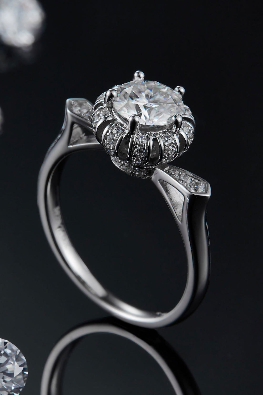 1 Carat Moissanite 925 Sterling Silver Ring - Pahabu - Women's Clothing & Shop