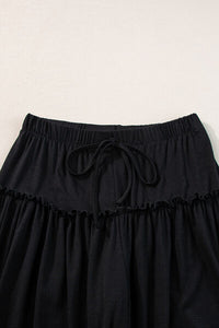 Tied Frill Ruched Bootcut Pants - Pahabu - Women's Clothing & Shop