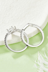 1 Carat Moissanite 925 Sterling Silver Double Layered Ring - Pahabu - Women's Clothing & Shop