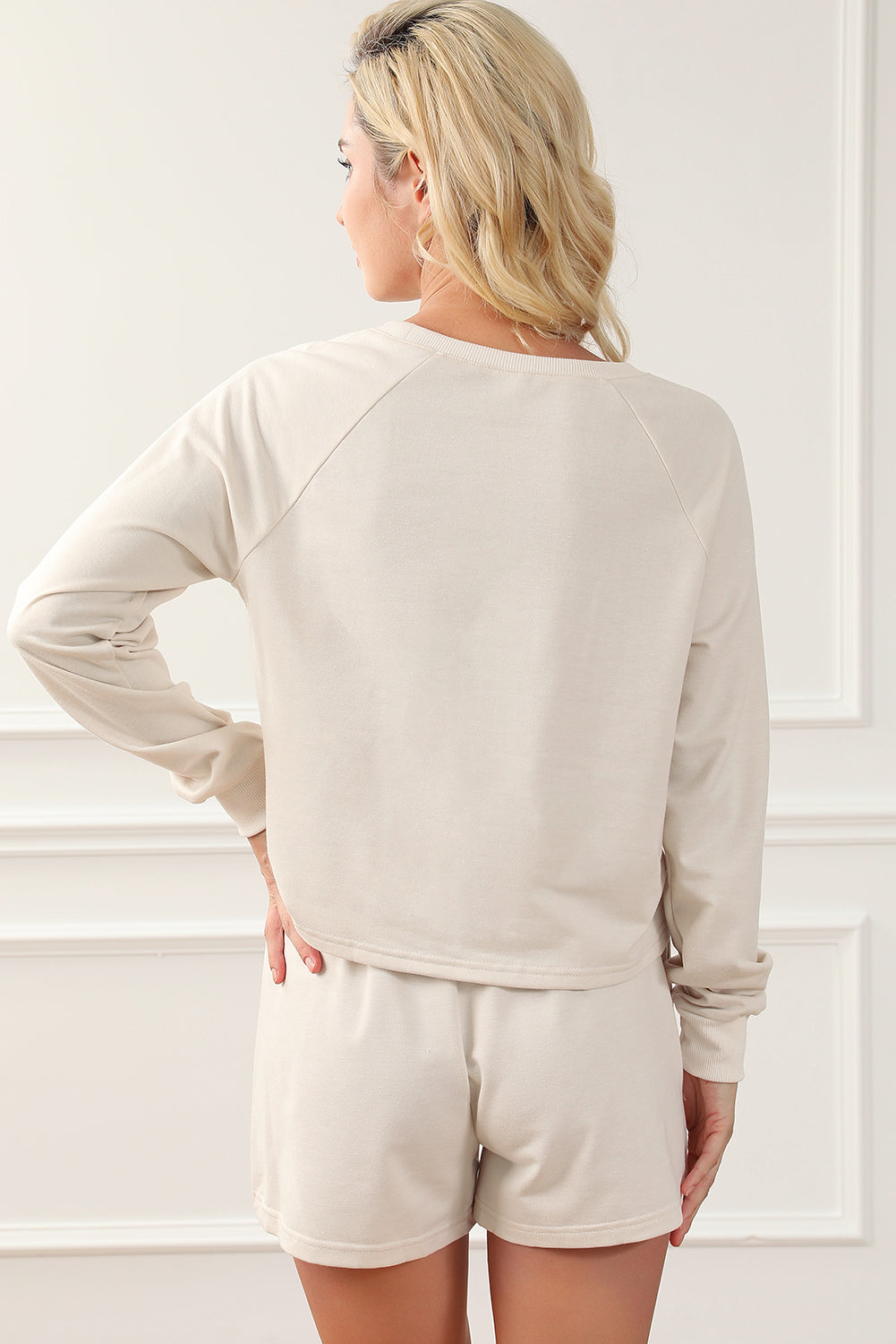 WIFE OF THE PARTY Round Neck Top and Shorts Lounge Set - Pahabu - Women's Clothing & Shop