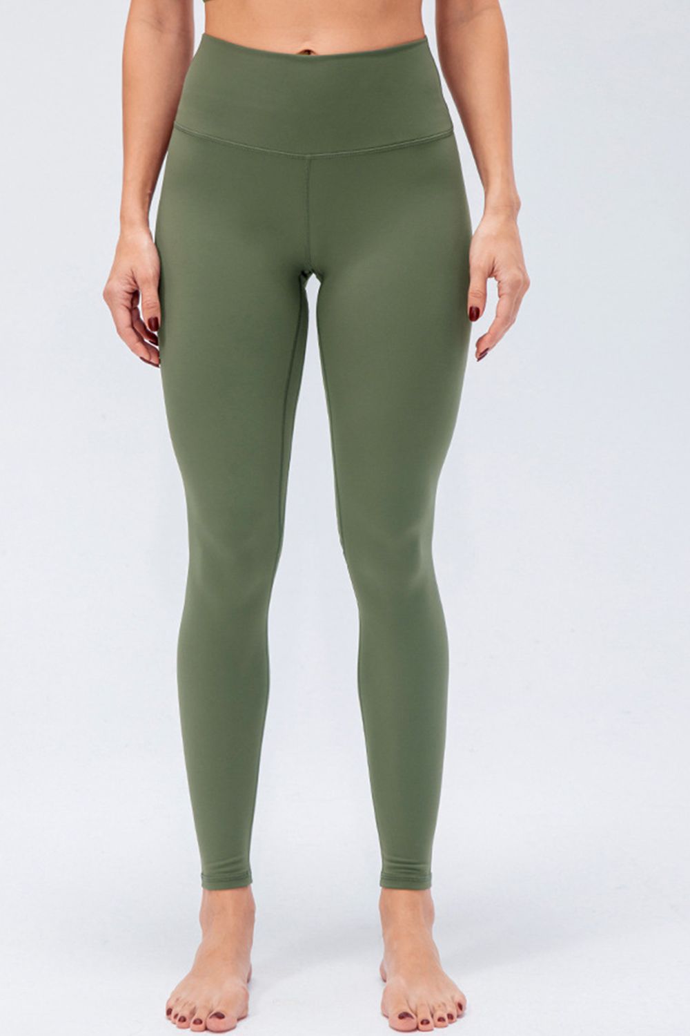 Wide Waistband Slim Fit Active Leggings - Pahabu - Women's Clothing & Shop