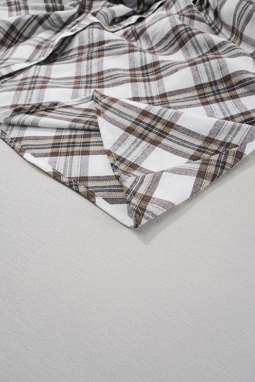 Full Size Plaid Collared Neck Balloon Sleeve Mini Shirt Dress - Pahabu - Women's Clothing & Shop
