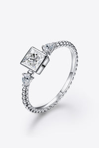 Moissanite Square Shape 925 Sterling Silver Ring - Pahabu - Women's Clothing & Shop