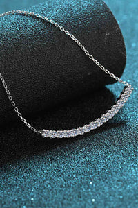 Sterling Silver Curved Bar Necklace - Pahabu