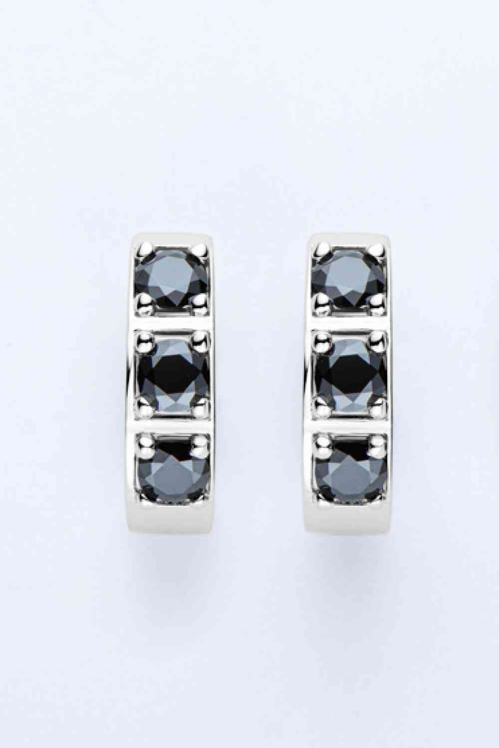 Inlaid Moissanite Huggie Earrings - Pahabu