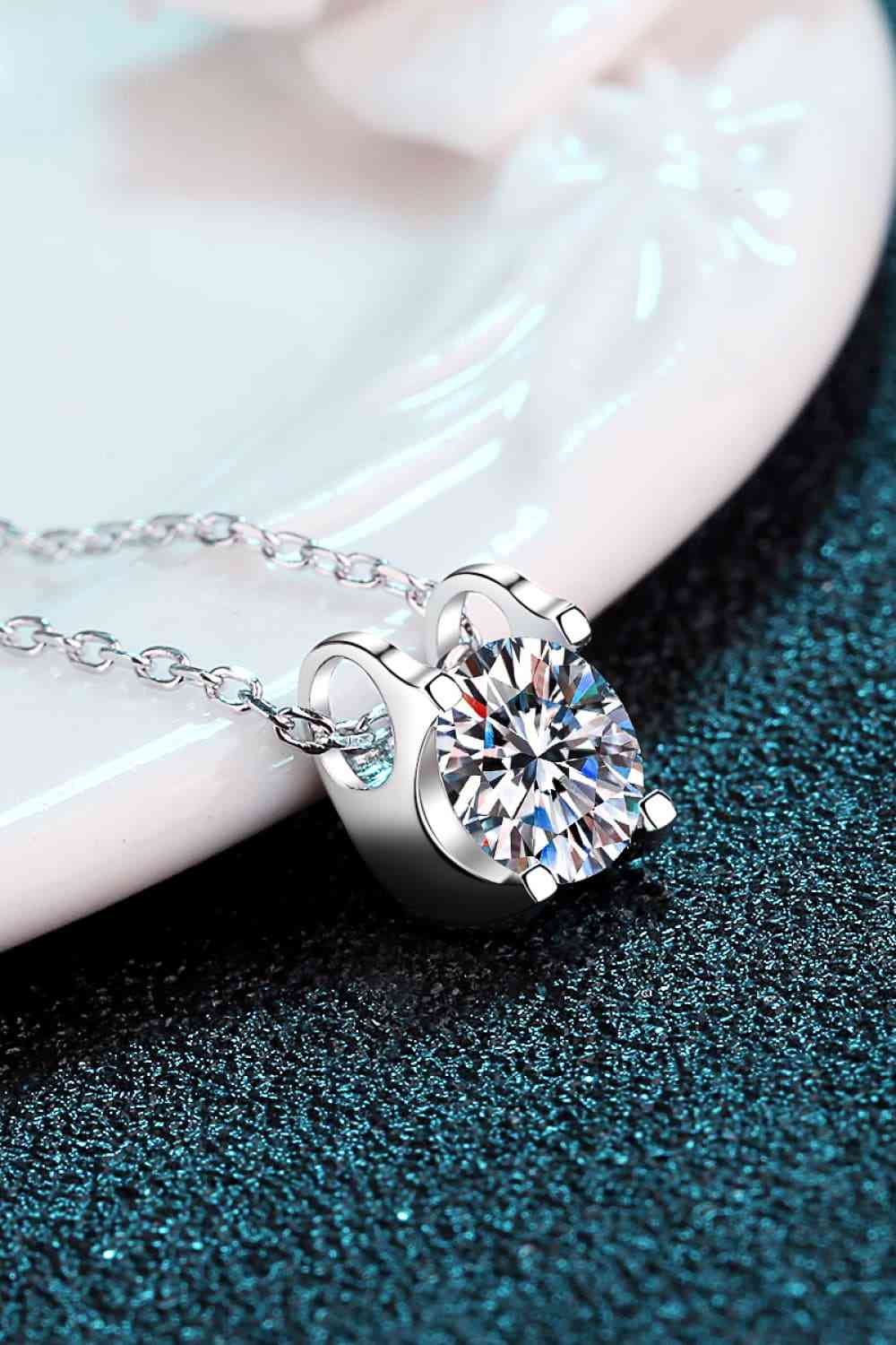 Moissanite 925 Sterling Silver Necklace - Pahabu