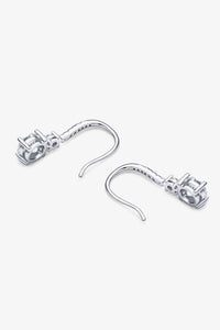 2 Carat Moissanite 925 Sterling Silver Drop Earrings - Pahabu