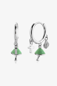 925 Sterling Silver Multi-Charm Drop Earrings - Pahabu